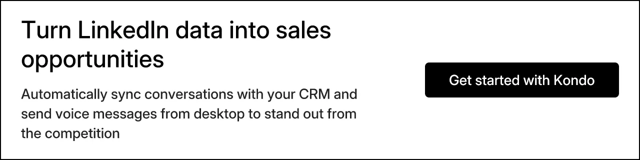 Turn LinkedIn data into sales opportunities