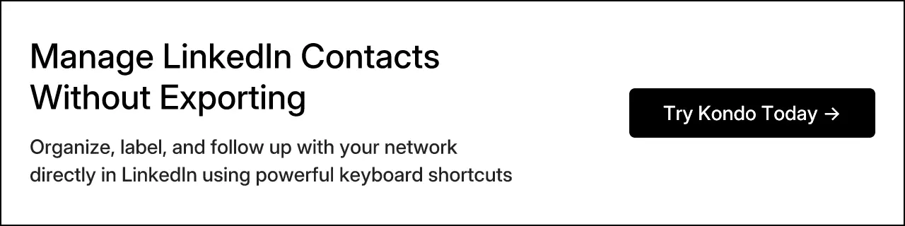 Manage LinkedIn Contacts Without Exporting