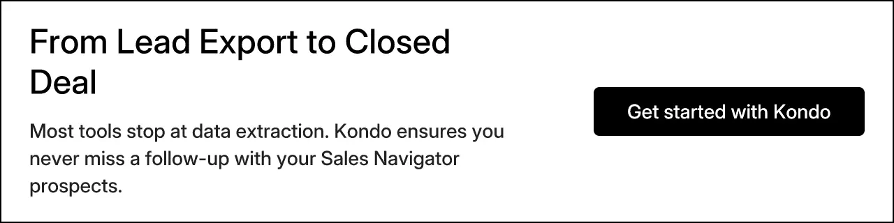 From Lead Export to Closed Deal