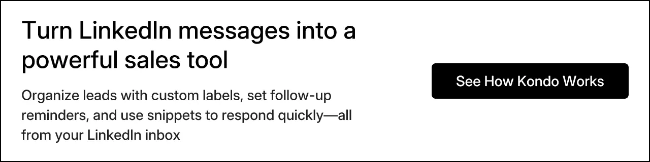 Turn LinkedIn messages into a powerful sales tool