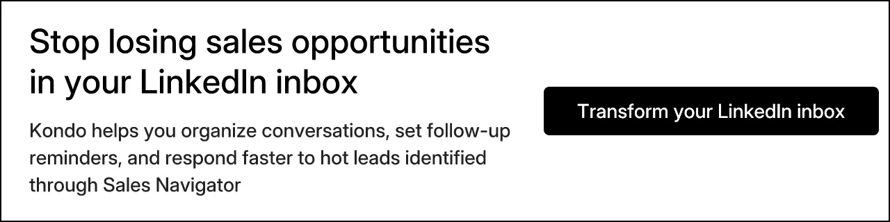 Stop losing sales opportunities in your LinkedIn inbox