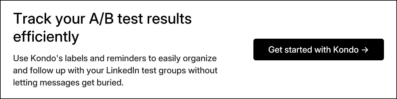 Track your A/B test results efficiently
