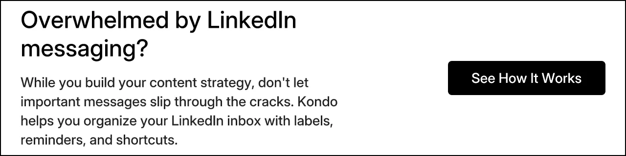Overwhelmed by LinkedIn messaging?