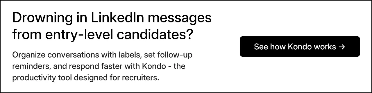 Drowning in LinkedIn messages from entry-level candidates?