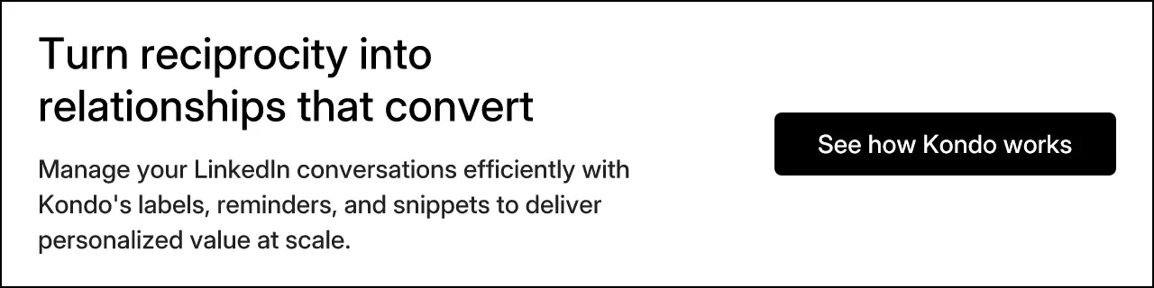 Turn reciprocity into relationships that convert