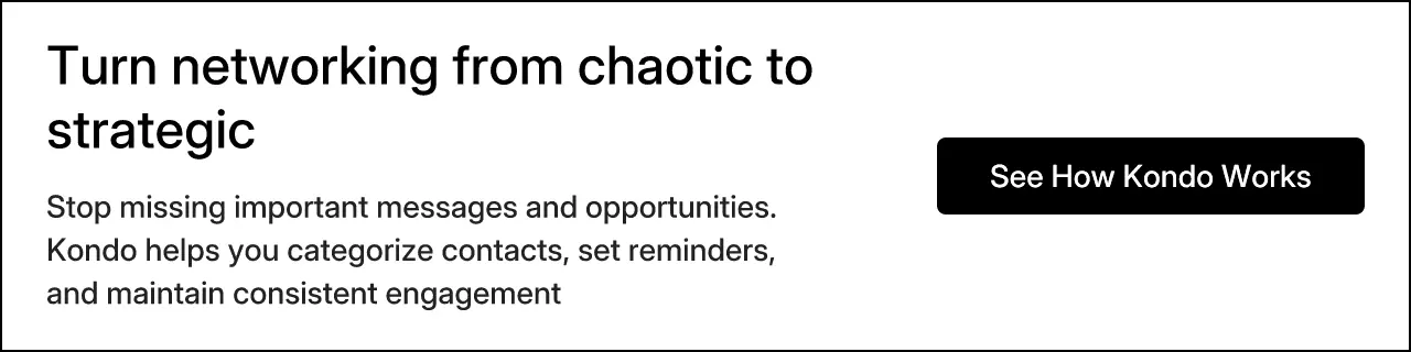 Turn networking from chaotic to strategic