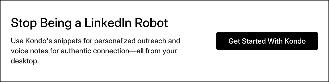 Stop Being a LinkedIn Robot