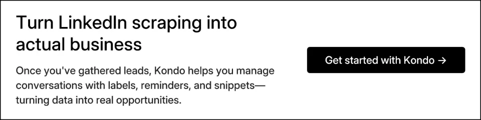 Turn LinkedIn scraping into actual business