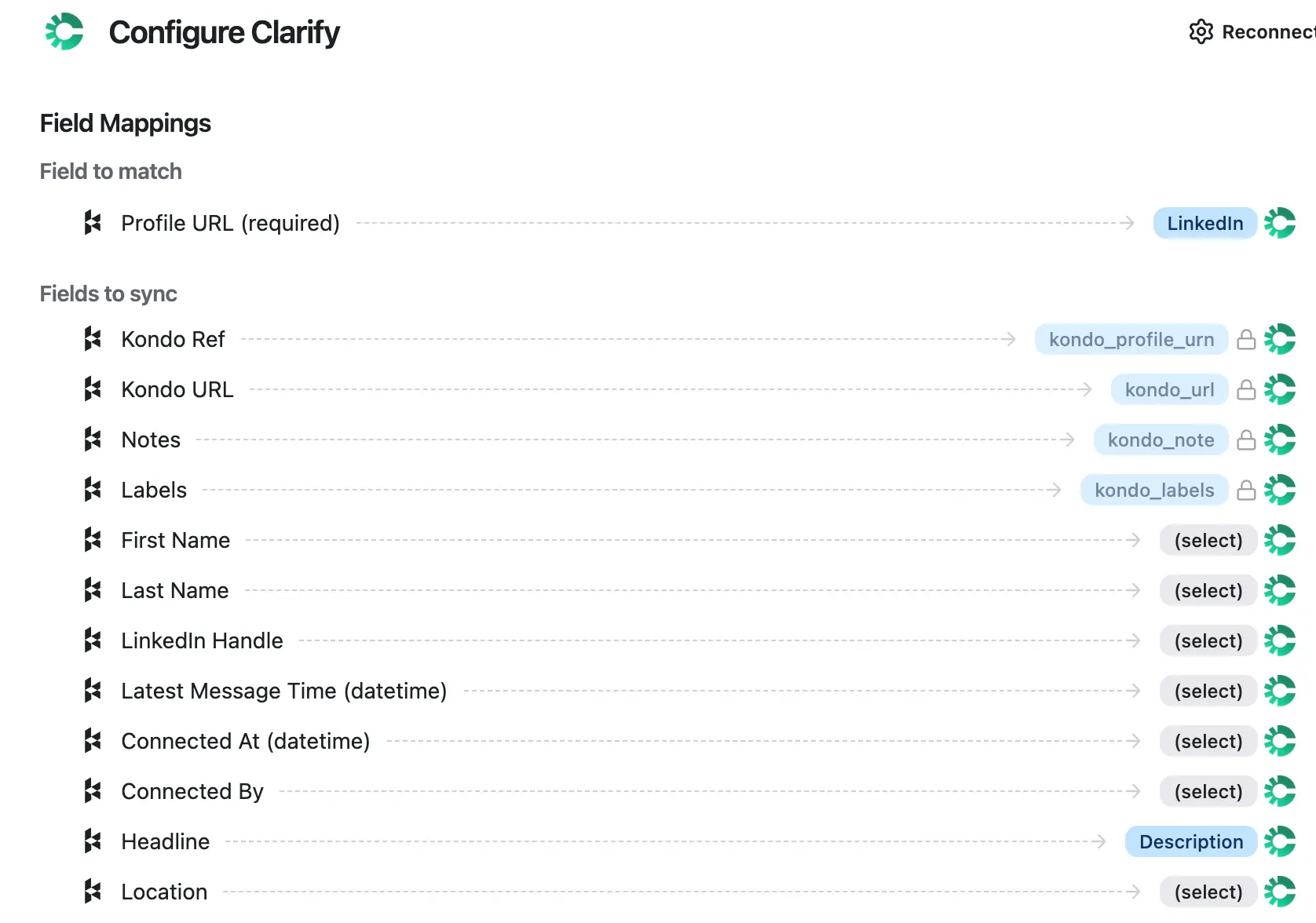 Configure Clarify Kondo to Clarify