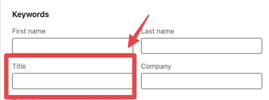 Job Title Filter