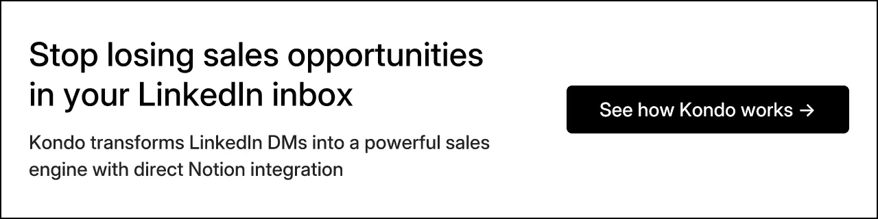 Stop losing sales opportunities in your LinkedIn inbox